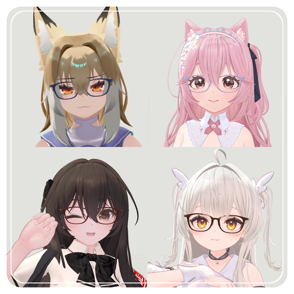【✨63アバター対応✨】　知的なウェリントンメガネ ~ ScholarlyWellingtonGlasses ~
